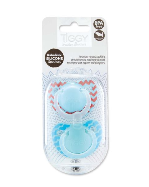 0-6 Months Red & Blue Zig Soothers