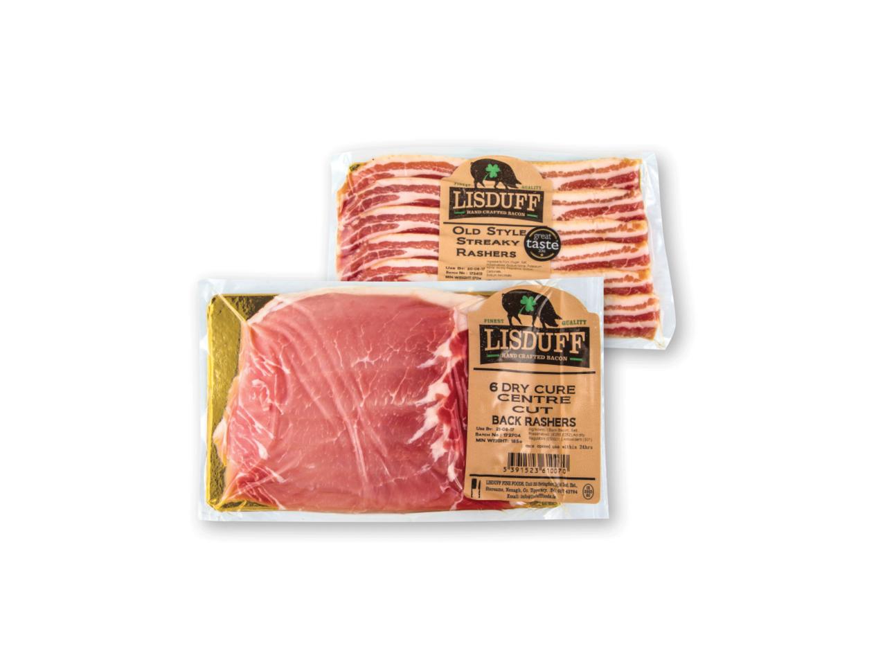 LISDUFF Dry Cure Back/ Old Style Streaky Rashers