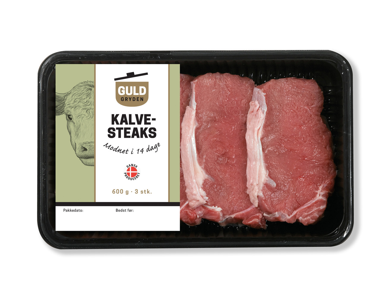 GULD GRYDEN Kalvesteaks af kalvefilet