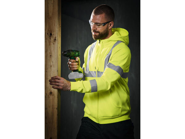 Men's High Visibility Zip-Through Hoodie