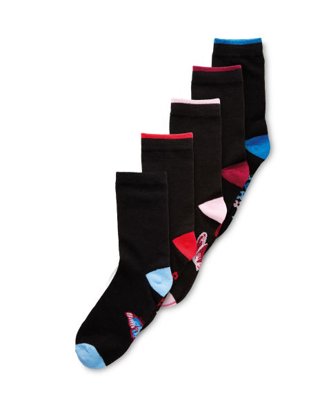 Avenue Footbed Ladies 5-Pack Socks