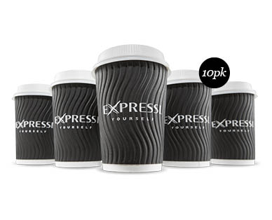 Expressi Disposable Coffee Cups and Lids 400ml 10pk