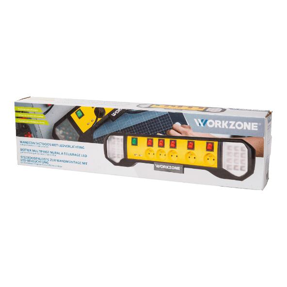 WORKZONE(R) 				Wandcontactdoos met ledverlichting