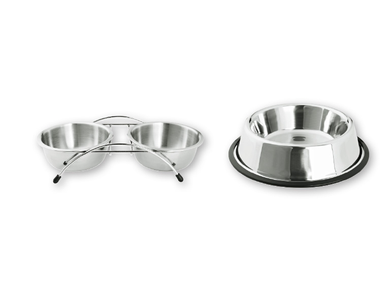 Zoofari Stainless Steel Food & Water Feeder