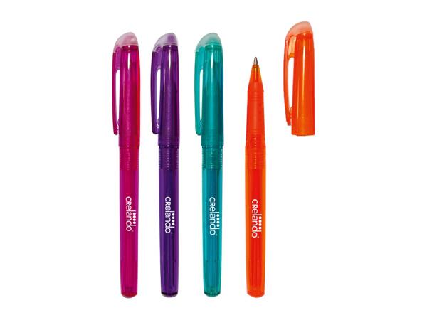 Crelando Multi-coloured Erasable Rollerball Pen - 4 Pack