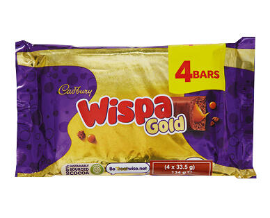 Cadbury Double Decker 4pk/149.2g, Fry's Orange Cream 3pk/147g or Cadbury Wispa Gold 4pk/134g