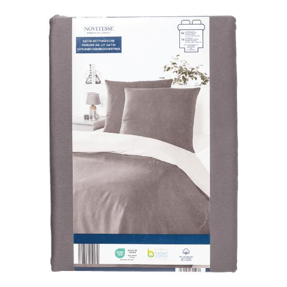 NOVITESSE(R) 				Housse de couette en satin de coton, 2 pers.