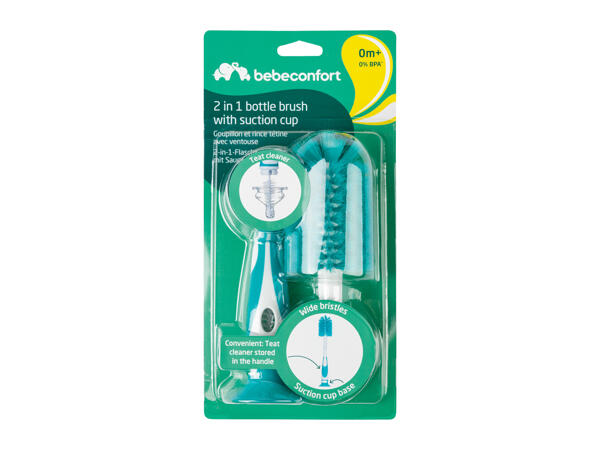 Bebeconfort 2 in 1 Bottle Brush with Suction Cup