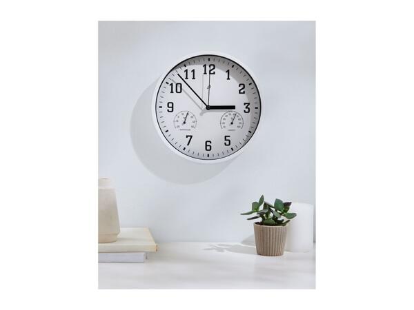 Auriol Wall Clock with Temperature & Humidity