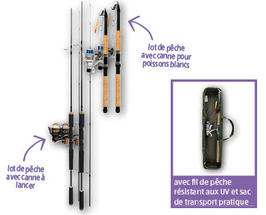 Lot de pêche avec canne à lancer/pour poissons blancs CRANE(R)