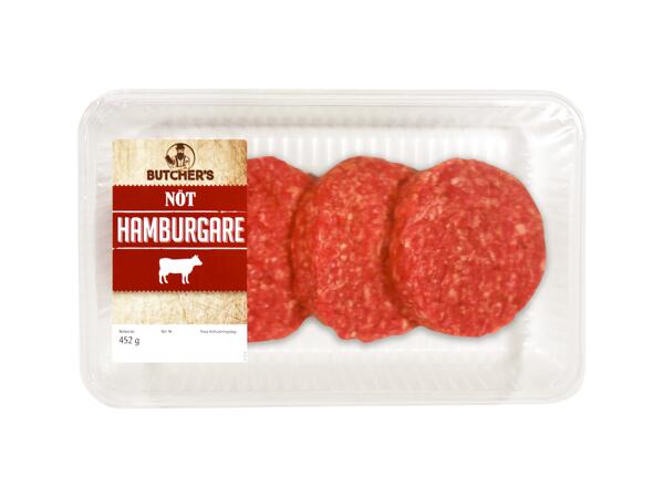 Färska hamburgare