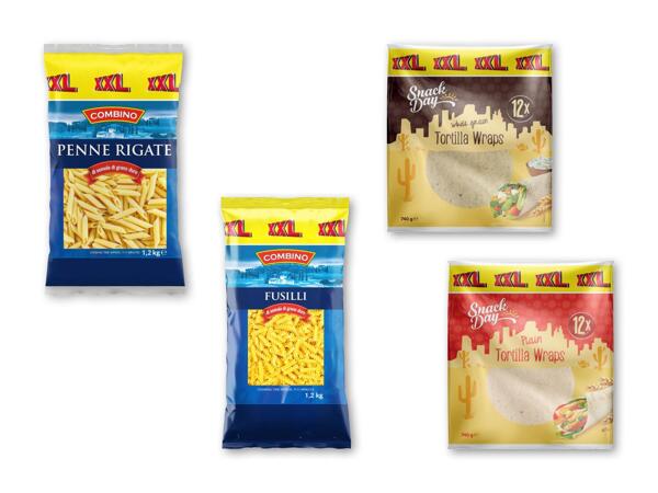 COMBINO/SNACK DAY Pasta penne, fusilli eller wraps