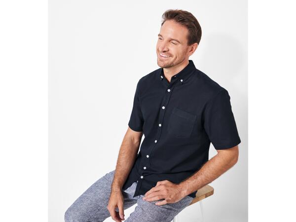 Men's linen-blend shirt