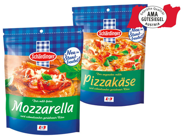 Schärdinger Mozzarella oder Pizzakäse gerieben