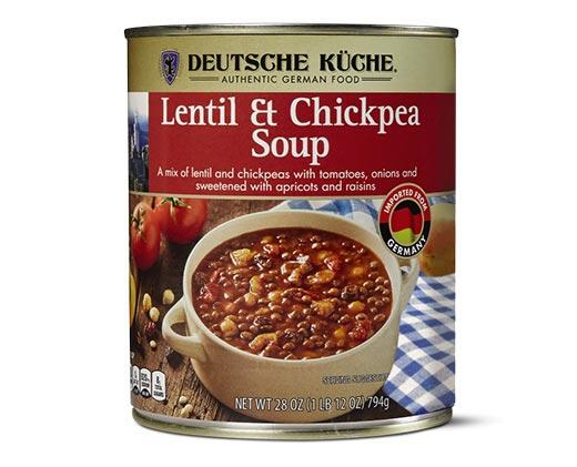 Deutsche Küche 
 German Lentil Vegetable or Lentil Chickpea Soup