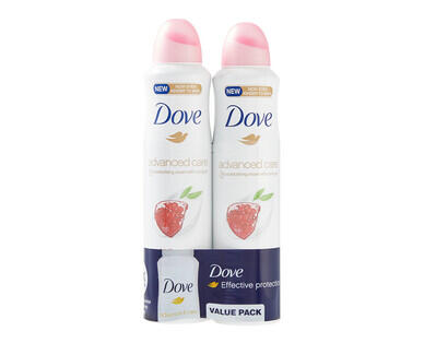 Dove Antiperspirant Deodorant for Men 2 x 148g or Women 2 x 127g