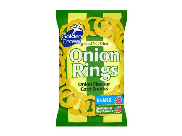 Golden Cross Onion Rings - Onion Flavour Corn Snacks