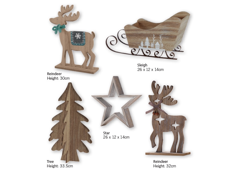MELINERA(R) Wooden Christmas Decoration