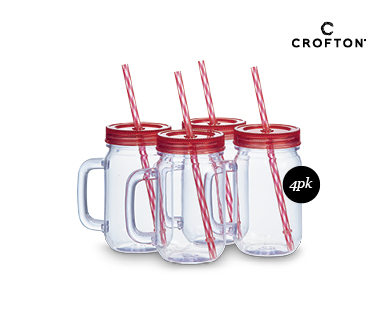 Plastic Mason Jars 4pk