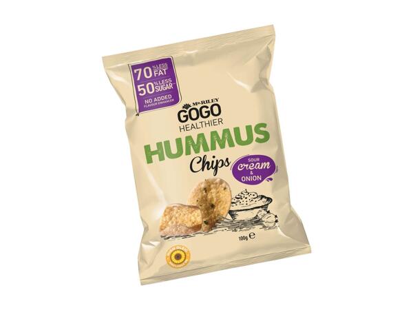Hummus chips sour cream and onion