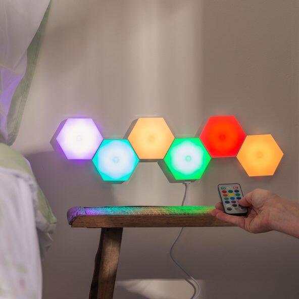 CONNECT BY DRESZ(R) 				Zeshoekige ledpanelen, 6 st.
