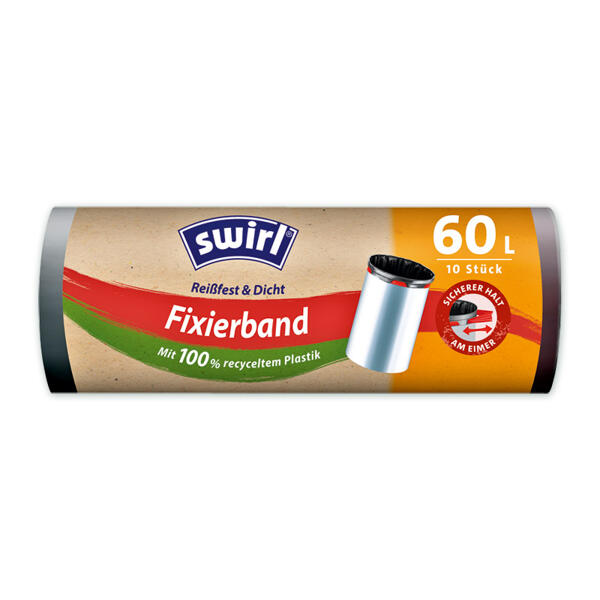 Müllbeutel mit Fixierband