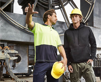 Mens Long Sleeve Hi-Vis Polo