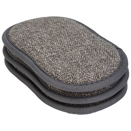 Microfibre Sponge with Scourer 3 Pack