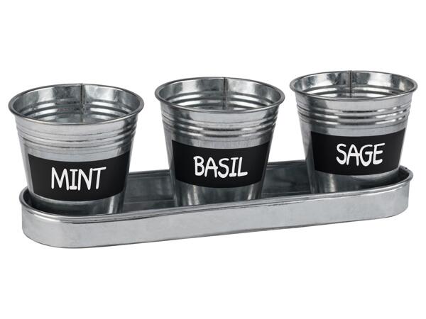 Set of herb pots, 4 pieces