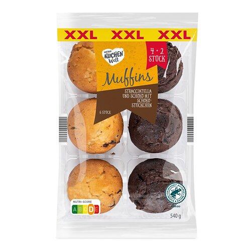 MEINE KUCHENWELT XXL Muffins 6-teilig, Stracciatella Schoko