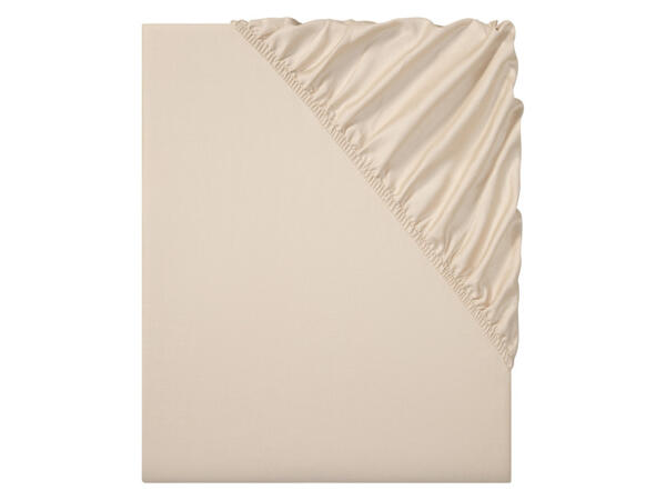 LIVARNO home Saténové napínací prostěradlo, 180-200 x 200 cm