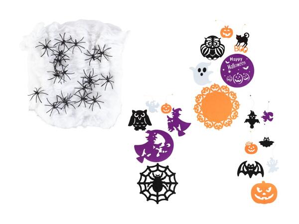 Décoration en feutre/​toile d'araignée décorative pour Halloween