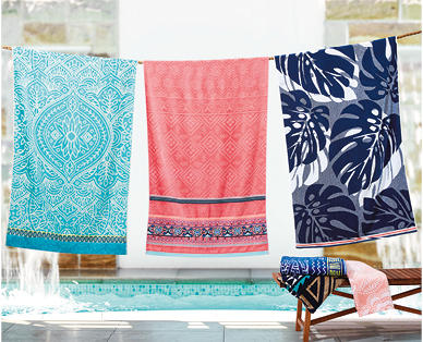 Velour Jacquard Beach Towel