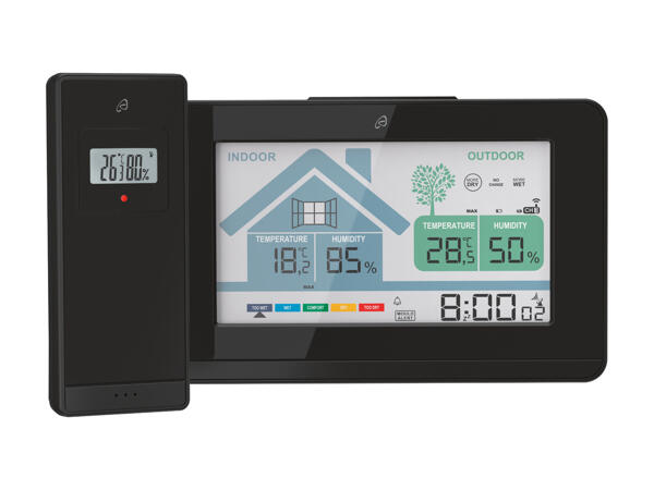 Station météo radio-pilotée avec recommandation d'aération
