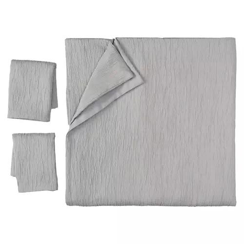 3 Piece King Size Duvet Cover Set - Gray Stripe