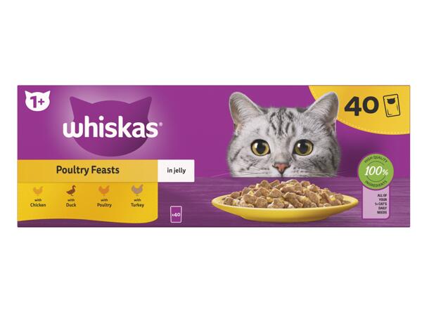 Whiskas Wet Jelly Cat Food Poultry Pouches