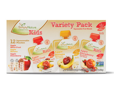 SimplyNature Fruit Squeezies Variety Pack