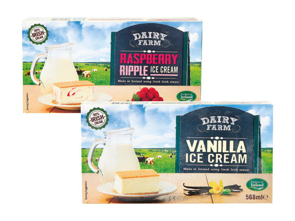 VANILLA/RASPBERRY APPLE ICE CREAM