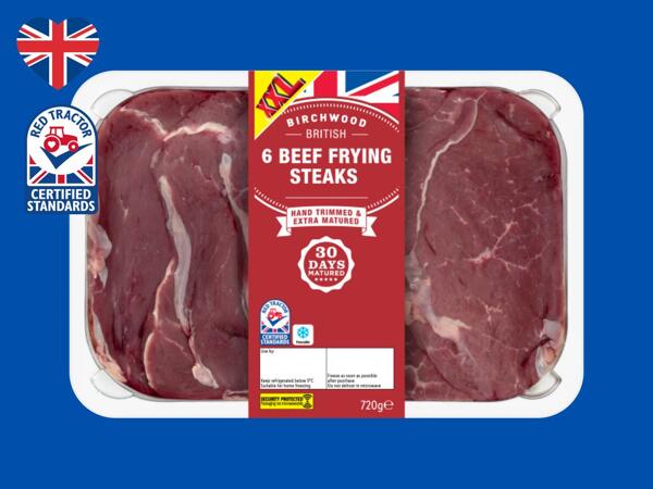 Birchwood 6 British Beef Frying Steaks