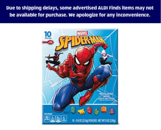 Betty Crocker 
 Sponge Bob or Spider-Man Fruit Snacks