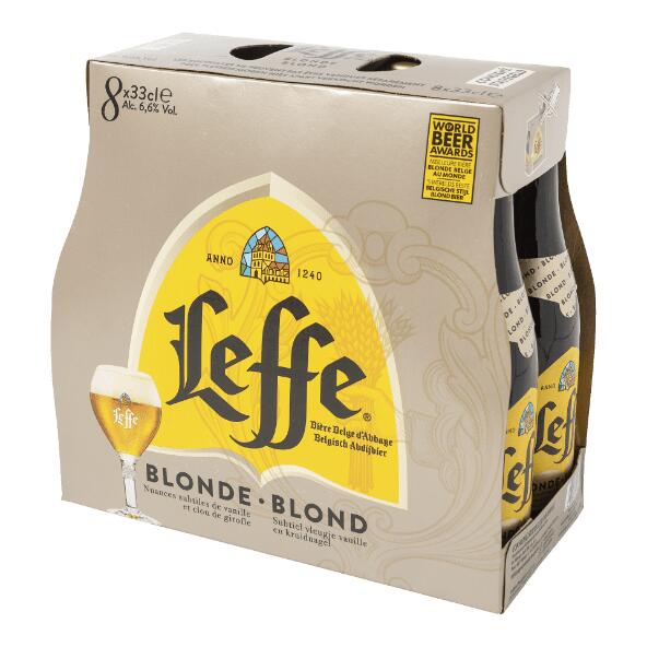 LEFFE(R) 				Bière d'abbaye blonde, 8 pcs