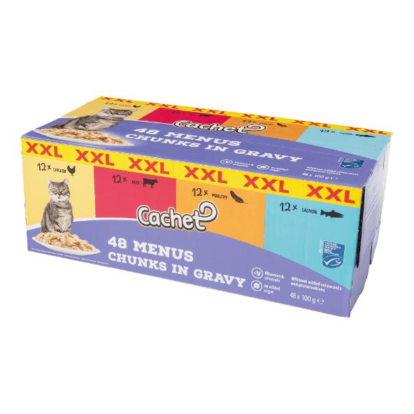 CACHET(R) 				Nourriture pour chats, 48 pcs