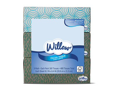 Willow 3-Pack Facial Tissue Assortment
