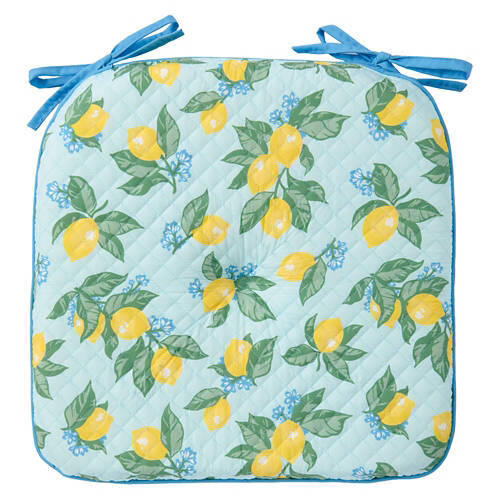 16" X 17" Reversible Chair Pad - Lemons