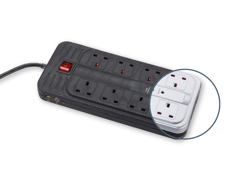 Silvercrest(R) Extension Lead with Surge Protection