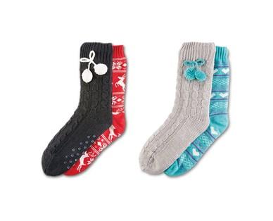 Serra Ladies' Chunky Knit Slipper Socks