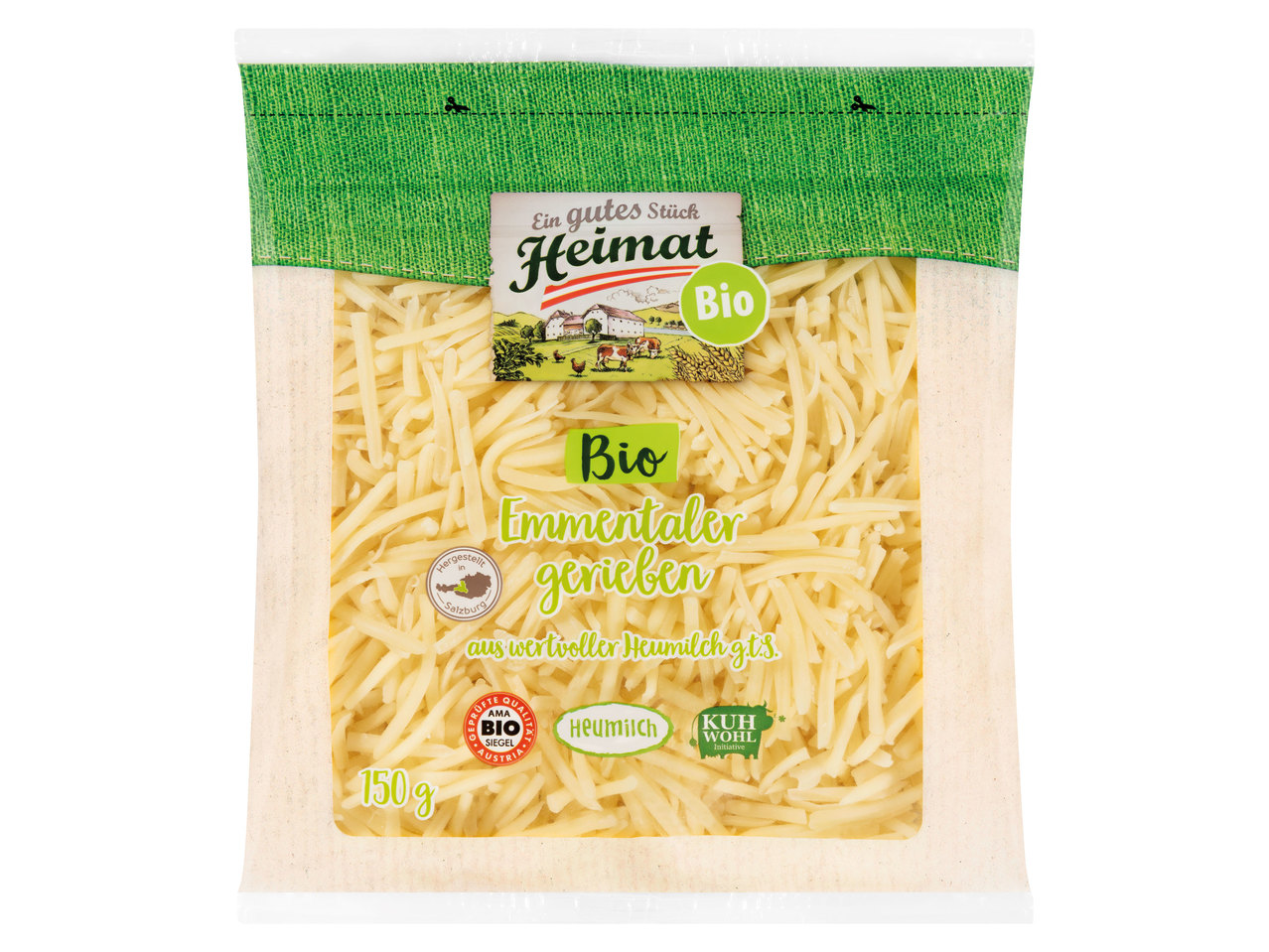 EIN GUTES STÜCK HEIMAT Bio-Emmentaler gerieben