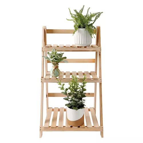 3-Tier Wooden Plant Shelf