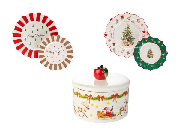 Boîte à biscuits/​set d'assiettes à service, 2 pièces