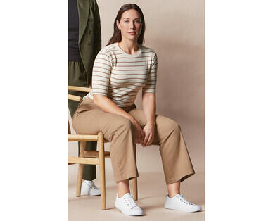 Women's Wide Leg Cropped Pants or Denim Jeans